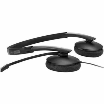 Lenovo Wired VoIP Headset (Teams) - Microsoft Teams Certification - Stereo - USB Type C - Wired - 2.2 Kilo Ohm - 20 Hz to 20 kHz - Over-the-head - Binaural - Ear-cup - 5.9 ft Cable - Noise Cancelling Microphone - Black  ACCS 