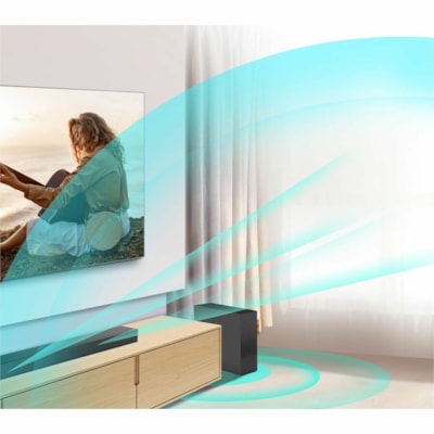 Hisense HS2100 2.1 Bluetooth Sound Bar Speaker - 240 W RMS - Black - Wall Mountable - Tabletop - 50 Hz to 20 kHz - DTS Virtual:X, 3D Surround Sound, Dolby Audio - USB - HDMI OOFER 