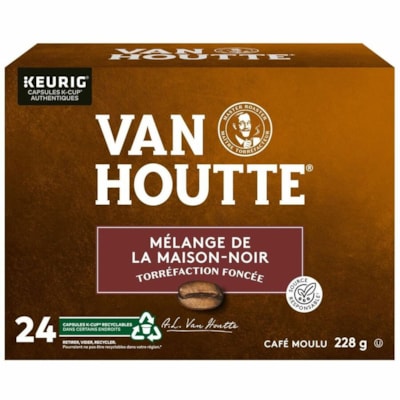VAN HOUTTE - Coupe K Café 5000375858 - Compatible avec Cafetière Keurig K-Cup - Américaine, Normal - Foncé - Coupe K - Mélange maison, Classique - Kasher - 24 / boîte 24/BOX 