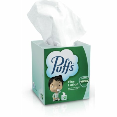 Puffs Plus Lotion with the Scent of Vicks - 2 PlyBox - 124/Box - 24 Box WITH SCENT OF VICKS 