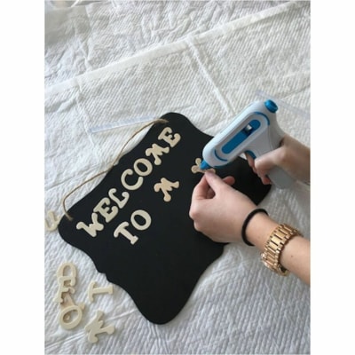Westcott Premium Safety Mini Hot Glue Gun, Low Temp (16757) - 270°F (132.2°C) - Plastic - Blue, White MAX 270F  NON-STICK NOZZEL ERGO HANDLE W/ X-LARGE TRIGGER