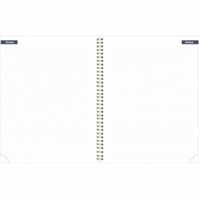 Blueline Academic Monthly Planner Blossom 2023-2024 - Academic - Monthly - 14 Month - July 2023 to August 2024 - 1 Month Double Page Layout - Twin Wire - Table - Translucent Poly Cover - 11" (279.40 mm) Height x 8.5" (215.90 mm) Width - Daily Block, Telephone Section, Address Section, Durable Cover,  