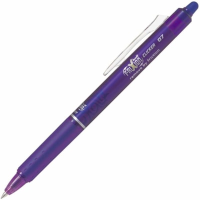 Crestar FriXion Ball Gel Pen - 0.7 mm (0.03") Fine Pen Point - Refillable - Retractable - Purple, Pink, Turquoise, Blue Ink - Thermosensitive Gel Ink - Blue, Turquoise, Pink, Purple Barrel - Stainless Steel, Carbide Tip - 4 / Pack SET OF 4  ASSORTED COLOURS 