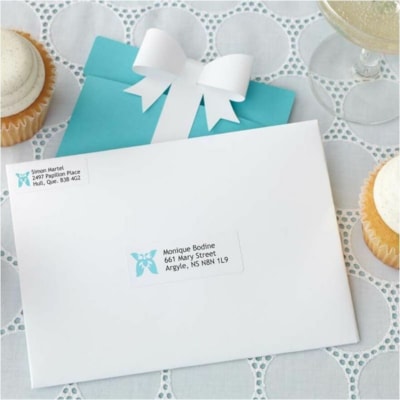 Avery White Rectangle Labels with Sure Feed(tm) Technology - 1" (25.40 mm) Width x 2 5/8" (66.55 mm) Length - Permanent Adhesive - Rectangle - Laser, Inkjet - Matte - White - Paper - 30 / Sheet - Easy Peel, Jam-free, Smudge-free, Pop Up Edge - 300 / Pack 1" X 2-5/8" PERMANENT ADHESIVE FOR LASER AND INKJET PRINTERS