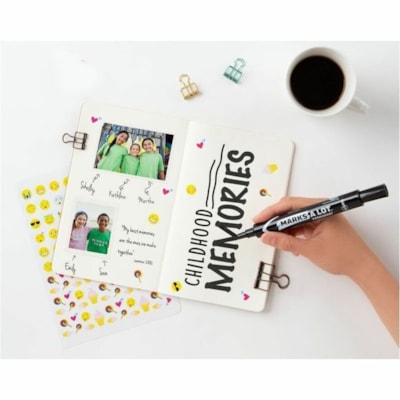 Marks-A-Lot Permanent Chisel Tip Marker - Bold Chisel Marker Point - Black Ink - 12 / Box CHISEL TIP  BLACK 