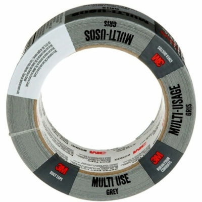 3M Multi-Use Duct Tape 2930-C, 1.88 in x 30 yd (48.0 mm x 27.4 m) - 30 yd (27.4 m) Length x 1.88" (47.8 mm) Width - Gray - Natural Rubber Adhesive - For Bundling, Cord, Patching, Reinforcing, Repair, Indoor, General Purpose - 1 Each 48.0 MM X 27.4 M 