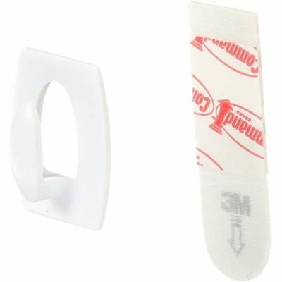Command Hook - 6 Hooks - 8 oz (226.80 g) Capacity - for Apartment, Dorm, Glass, Home, Office, Paint, Tile, Tool, Wall, Wood - Plastic - White 6HOOKS 8STRIPS PER PACK HOLDS UP TO .5LBS