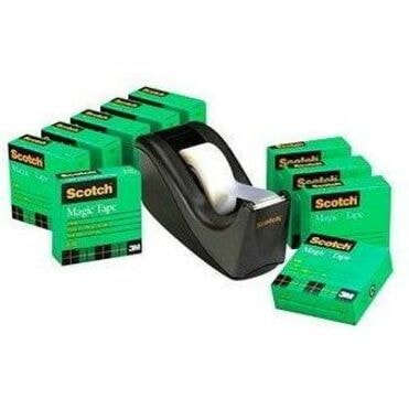 Scotch Magic Adhesive Tape Refill - 36.1 yd (33 m) Length x 0.75" (19 mm) Width - 1" Core - Matte - Transparent - Dispenser Included - Desktop Dispenser - Split Resistant, Tear Resistant, Yellowing Resistant - For Home, Office - 1 / Roll - 10 / Box C60 DISPENSER 18MM X 32.9M 