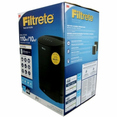 Filtrete Air Purifier - True HEPA - 110 Sq. ft. (10219334.40 mm²) - Black SMALL ROOM 110 SQ. FT 3 FAN SPEEDS