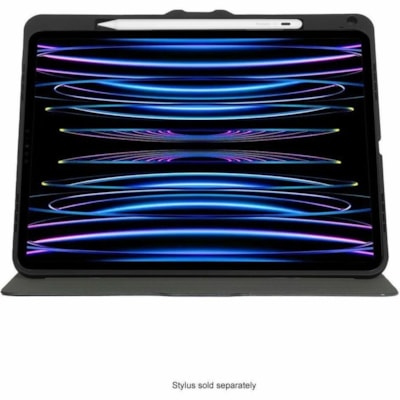 Targus Versavu Slim THZ983GL Carrying Case (Folio) for 13" Apple iPad Pro 13 (2024) Tablet - Black - Drop Resistant, Shock Absorbing, Bump Resistant - 0.61" (15.49 mm) Height x 9.51" (241.55 mm) Width x 11.29" (286.77 mm) Depth PAD PRO (M4) 13 