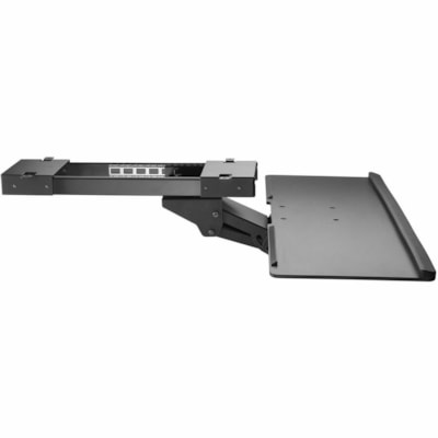 HDL Articulating Keyboard Tray - 100-KB2 - 6.7" Height x 25.5" Width x 10" Depth - Black - Steel, Metal - 1  