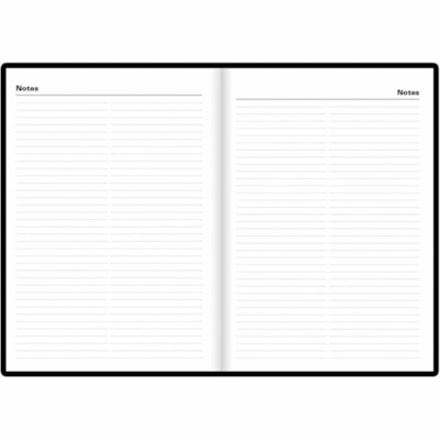 Letts 2026 Standard 12-Month Daily Planner - January to January - 8-1/4" x 5-7/8" - Black - English - Standard - Daily - 13 Month - January 2026 to December 2026 - 1 Day Single Page Layout - A5 - 5 53/64" (148.08 mm) x 8 1/4" (209.55 mm) Sheet Size - White Sheet - Perfect - Desk - Black - Paper - Le  