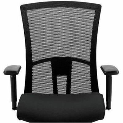 Global Vion Weight-Sensing Synchro-Tilter High-Back Chair, Black, Imprint Fabric - Black Seat Color - Black Back Color - Mesh Back Material - Black Frame Color - High Back IMPRINT  GR 4 BLK IM84 