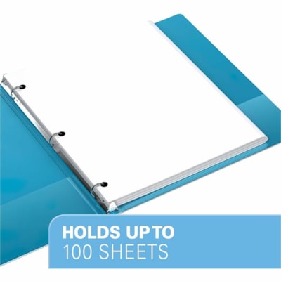 Davis Group Premium Economy, Round Ring, Binder, 6 Pack (Turquoise Blue, 5/8") - Letter - 8 1/2" (215.90 mm) x 11" (279.40 mm) Sheet Size - 100 Sheet Capacity - 3 x 0.63" (15.88 mm) Ring(s) - Fastener(s): Round Ring - Pocket(s): 2, Internal - Polypropylene - Turquoise Blue - 4.70 lb (2131.88 g) - Sp lue 