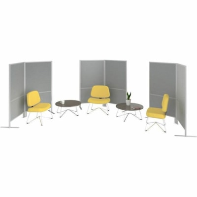 Offices To Go OTG | 36" Panel - Fabric Top and Bottom - 36" (914.40 mm) Width x 66" (1676.40 mm) Height x 1.30" (33.02 mm) Depth - Black Aluminum Frame - Fabric - Tungsten, Lola Caramel Cream LOLA  CARAMEL CREAM 