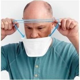 KIMTECH N95 Pouch Respirator - Small - Particulate Protection - Polypropylene - White - Comfortable, Breathable, Foldable, Adjustable Nose-piece, Soft, Stretchable, Latex-free, Head Strap, Lightweight - 50 / Pack  SMALL SIZE WHITE W/2 BLUE HEADBANDS