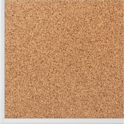 Quartet Standard Cork Bulletin Board, Aluminum Frame, 6' x 4' - 48" (1219.20 mm) Board Height x 72" (1828.80 mm) Board Width x 1.75" (44.45 mm) Board Depth - Brown Cork Surface - Durable, Heavy-gauge, Self-healing - Silver Aluminum Frame - 1 Piece HEAVY GUAGE ANODIZED ALUMINUM FRAME WIDTH 1 1/4" QUARTET