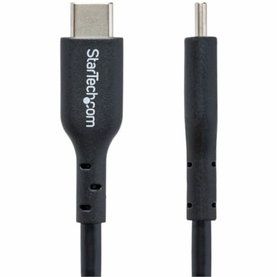 StarTech.com 3ft (0.9m) USB-C Charging Cable, USB 2.0 Type-C Laptop Charger Cord, 60W Power Delivery, TPE Jacket, Data Transfer Cable - USB-C Charging Cable supports 60W/3A Power Delivery and 480Mbps; Fast Charge from a USB-C wall charger/power bank; Works w/USB-C laptops/tablets; Color: Black; O.D. GING CABLE  USB C CABLE  USB 2 .0 TYPE-C LAPTOP CHA