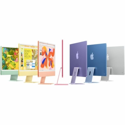 Apple iMac MWV33LL/A All-in-One Computer - Apple M4 - 16 GB - 512 GB SSD - 24" 4.5K - Desktop - Blue - Apple M4 Chip - 4480 x 2520 - MacOS Sequoia - Apple Deca-core (10 Core) - English (US) Keyboard - IEEE 802.11ax - 143 W  4.5K DISPLAY: APPLE M4 CHIP W ITH 10-CORE CPU AND