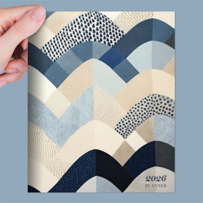 TF Publishing Agenda mensuel moyen Quilted Curves 2026 - Agenda mensuel moyen Quilted Curves 2026  