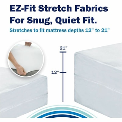 CleanRest - Protecteur de Matélas Presto! 845168017824 - Blanc 78"W X 80"L X 9-18"H  BLANC 