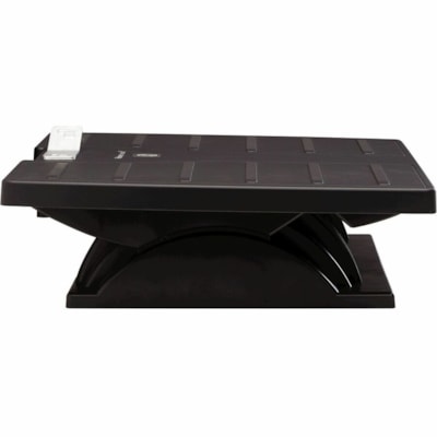 Fellowes Office Suites(tm) Adjustable Footrest with Microban® - 30° Tilt - Black, Silver - 1 Each FOOTREST W/MICROBAN PROTECTION 