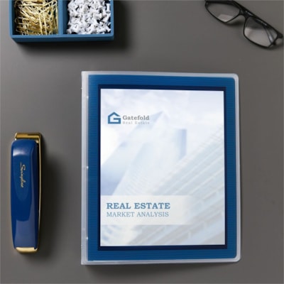 Avery® - Reliure Flexi-View(tm) ½" po , avec anneaux ronds, Bleu - 1/2 po (12,70 mm) Capcité du classeur - format lettre - format 8 1/2 po (215,90 mm) x 11 po (279,40 mm) - 100 Capacité en feuilles - 3 x 0,50 po (12,70 mm) Ring(s) - Fastener(s) : Anneau rond - Pocket(s) : 0, Int  " ROUND RINGS BLUE