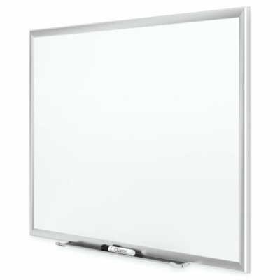Tableau effaçable à sec Premium DuraMax Quartet - largeur de 36 po (914,40 mm) x hauteur de 24 po (609,60 mm) - Surface Blanc Porcelaine - Frame Argenté Aluminium - Rectangle - Horizontale/Verticale - Magnétique - Résistants, Recyclable, Résistant aux encoches CADRE D ALUMINIUM  AUGET 36 PO AVEC NECESSAIRE D ACCROCHAGE
