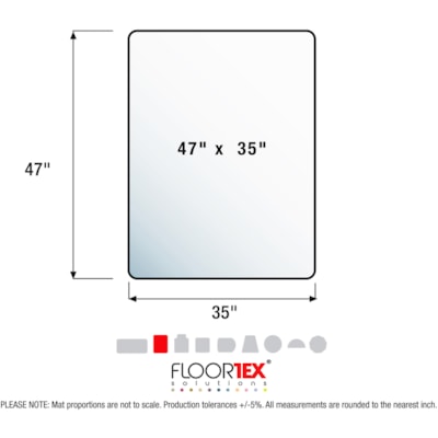 Floortex Cleartex Ultimat® Polycarbonate Rectangular Chair Mat for Hard Floor - 35" x 47" - Home, Office, Hardwood Floor, Floor, Hard Floor, Carpeted Floor - 47" (1193.80 mm) Length x 35" (889 mm) Width x 0.075" (1.91 mm) Depth x 0.075" (1.91 mm) Thickness - Rectangular - Polycarbonate - Clear - FLOORTEX 