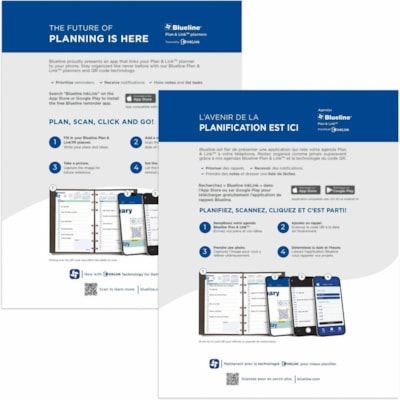 Blueline 2026 12-Month Daily Planner - January to December - 11" x 8-1/2" - Black - Bilingual - Daily - 12 Month - January 2026 to December 2026 - 7:00 AM to 8:30 PM - Half-hourly - Letter - 8 1/2" (215.90 mm) x 11" (279.40 mm) Sheet Size - Twin Wire - Black - Paper - Appointment Schedule, Soft Cove  