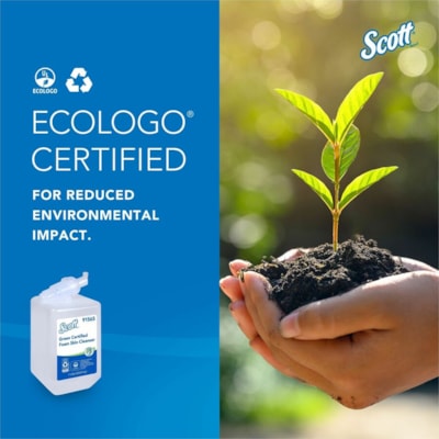 Scott - Nettoyant en mousse pour la peau - 1 L - Mains libres Dsitributeur - Main - clair - Sans colorant, Sans parfum, Recyclable - 6 / Carton EN MOUSSE KIMCARE SANS PARFUM