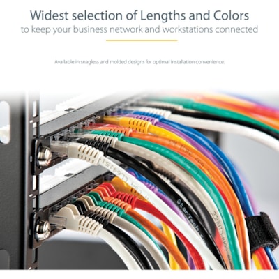 StarTech.com 25ft CAT6 Ethernet Cable - Black Molded Gigabit - 100W PoE UTP 650MHz - Category 6 Patch Cord UL Certified Wiring/TIA - 25ft Black CAT6 Ethernet cable delivers Multi Gigabit 1/2.5/5Gbps & 10Gbps up to 160ft - 650MHz - Fluke tested to ANSI/TIA-568-2.D Category 6 - 24 AWG stranded 100% co  