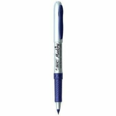 BIC Intensity Fashion Permanent Markers, Ultra Fine Point, Assorted colours, Non-Slip Grip For Comfort & Control, 12-Count - Ultra Fine Marker Point - Aqua, Black, Blue, Brown, Green, Lime, Orange, Pink, Purple, Red, Sky Blue, ... Ink MARKING PERMANENT MARKERS ULTRA FINE TIP 12-PACK