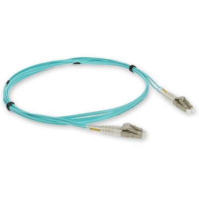 AddOn 3m LC to LC Aqua OM3 Duplex OFNR (Riser-Rated) Fiber Patch Cable - 9.8 ft (3 m) Fiber Optic Network Cable for Network Device - First End: 2 x LC Network - Male - Second End: 2 x LC Network - Male - Patch Cable - LSZH, OFNR, Riser, Plenum - Aqua - 1.0  CABL 