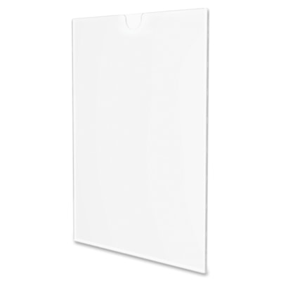 Deflecto - Porte-panneau de bureau - hauteur de 11 po (279,40 mm) x largeur de 8,50 po (215,90 mm) - clair - 1 chaque CHARGE PAR LA HAUT 8-1/2" X 11" - CLAIR