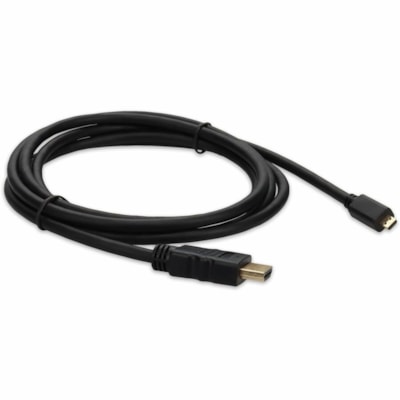 AddOn 3ft HDMI 1.4 Male to Micro-HDMI 1.4 Male Black Cable For Resolution Up to 4096x2160 (DCI 4K) - 3 ft (0.91 m) HDMI A/V Cable for Audio/Video Device, TV, Cellular Phone - First End: 1 x HDMI Digital Audio/Video - Male - Second End: 1 x Micro HDMI Type D Digital Audio/Video - Male - Black  CABL 