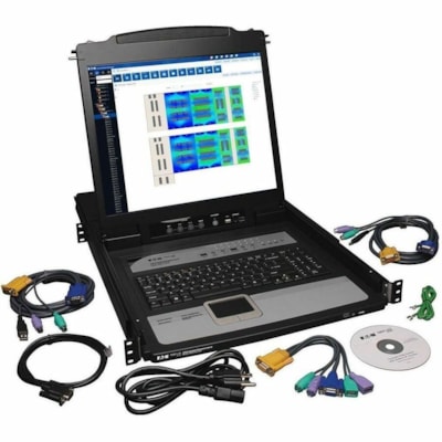 Tripp Lite series NetDirector 16-Port 1U Rack-Mount Console IP KVM Switch w/19 in. LCD - 16 Computer(s) - 19" LCD - 1280 x 1024PS/2 PortUSBVGA - Keyboard120 V AC, 230 V AC Input Voltage - 1U High - Black   PERP 