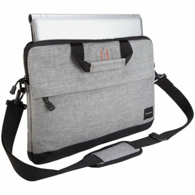 Targus Strata TSS63204US Carrying Case (Sleeve) for 15.6" Notebook - Pewter - Damage Resistant Interior - Polyester Body - Shoulder Strap, Handle - 14" (355.60 mm) Height x 2" (50.80 mm) Width SLIPCASE 