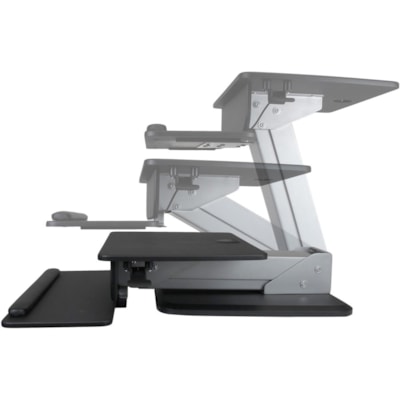 StarTech.com Height Adjustable Standing Desk Converter - Sit Stand Desk with One-finger Adjustment - Ergonomic Desk - Turn your desk into a sit-stand workspace with easy height adjustment for increased comfort and productivity - Sit-to-Stand Workstation - Pneumatic spring for one-touch adjustment -   STND 