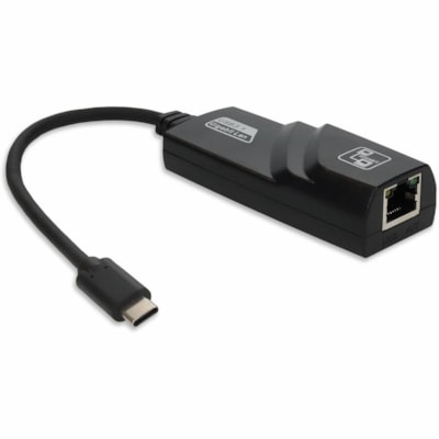 AddOn USB C 3.1 Male to RJ-45 Female Black Adapter - RJ-45/USB Data Transfer Cable for MacBook, Notebook, Computer - First End: 1 x USB 3.1 Type C - Male - Second End: 1 x RJ-45 Network - Female - Black  CTLR 