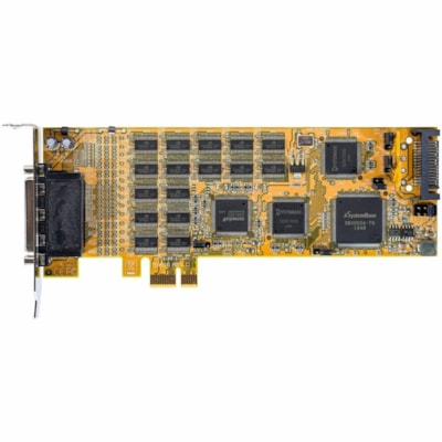 StarTech.com 16 Port PCI Express Serial Card, Low-Profile, High-Speed PCIe Serial Card with 16 DB9 RS232 Ports, TAA - Add 16 RS232 serial ports (DB9) to your low or full-profile computer, through a PCI Express slot - 16-Port PCI Express Serial Card - Low-Profile - High-speed PCIe serial card with 16 ) to your low or full-profile computer  through a