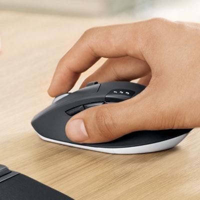 Logitech® MK850 Performance Wireless Keyboard and Mouse Combo (French Layout) - USB Wireless Bluetooth/RF Keyboard - French - USB Wireless Bluetooth/RF Mouse - Optical - 1000 dpi - Scroll Wheel - AAA, AA - Compatible with Smartphone, Desktop Computer, Notebook for Windows, Mac  