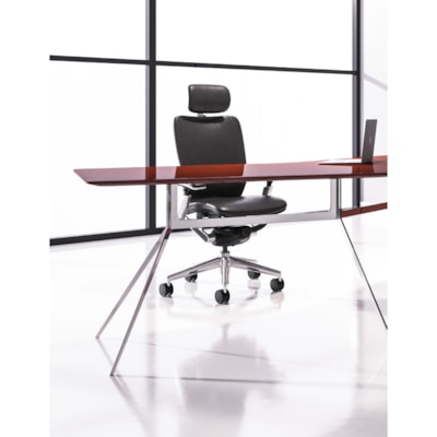 Nightingale - Fauteuil fonctionnel de direction à dossier mi-haut IC2 - Seat Color Noir - Back Color Noir - Dossier mi-dos - 5 branches Base - Accoudoir - 1 chaque MID BACK EXECUTIVE CHAIR ALL MESH