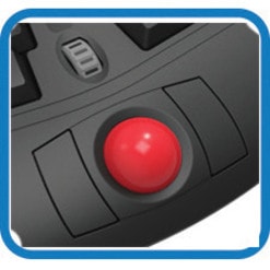 Adesso Tru-Form Media 3150 - 2.4 GHz Wireless Ergo Trackball Keyboard - Wireless Connectivity - RF - 30 ft (9144 mm) - 2.40 GHz - USB 2.0 Interface - 87 Key(s) - 20 Hot Key(s) - On/Off Switch, Connect, Play/Pause, Stop, Previous Track, Next Track, Mute, Volume Up, Volume Down Hot Key(s) - Windows Vi rgo  Mini Trackball Keyboard.  Removeable 1000 tra