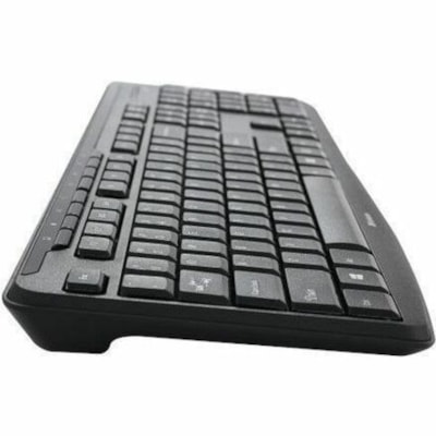 Verbatim Silent Wireless Mouse and Keyboard - Black - USB Wireless RF - Black - USB Wireless RF - Blue LED - Black - 1 Each COLOR - BLACK 