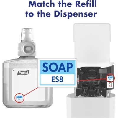 PURELL® - Distributeur de savon ES8 - Automatique - 1,20 L Capacité - Sans contact, Rechargeable, Fixation Murale - Blanc - 1 chaque  