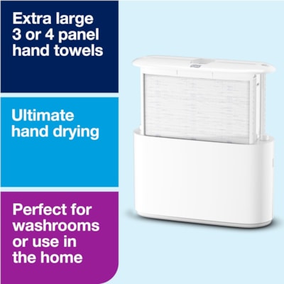 TORK Xpress Countertop Multifold Hand Towel Dispenser - Multifold Dispenser - 7.90" (200.66 mm) Height x 12.70" (322.58 mm) Width x 4.60" (116.84 mm) Depth - Plastic - White - Hygienic, Compact - 1 Box COUNTERTOP MULTIFOLD WHITE DISPENSER