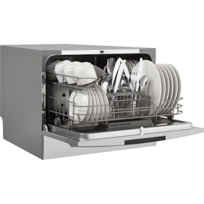 Danby 6 Place Setting Dishwasher - Countertop - 6 Place Settings - 11.73 L Capacity - 8 Programmes - 54 dB - Silver, Black  