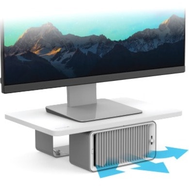Kensington Wellness Monitor Stand With Fan - Up to 27" Screen Support - 198.42 lb (90000 g) Load Capacity - Steel DUAL-FAN WITH 2-SPEEDS SSUPPORTS MONITORS UP TO 27