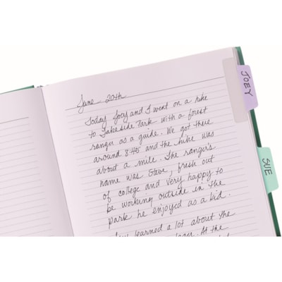 Avery® - Onglet dossier Ultra Tabs - 48 Onglet(s) - hauteur de l'onglet 1 po (25,40 mm) x largeur de l'onglet 2,50 po (63,50 mm) - Tab clair Film, Bleu pastel Papier, Rose pastel, Violet Pastel, Vert pastel - 48 / emballage PK/48  TWO SIDED  WRITABLE 